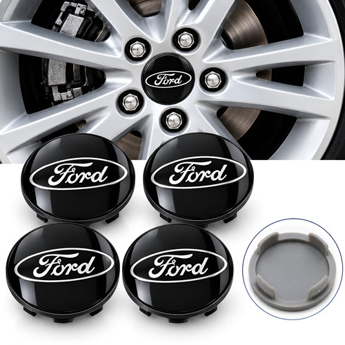54mm black ford alloy wheel - 4x,