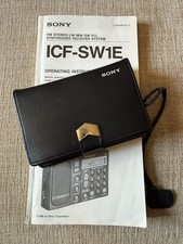 Sony ICF-SW1 Radio with Soft Case and instruction manual. 