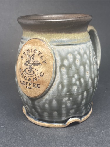 Studio art pottery olive drip - pottery,