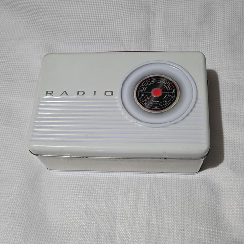 Vintage retro radio white with - retro,