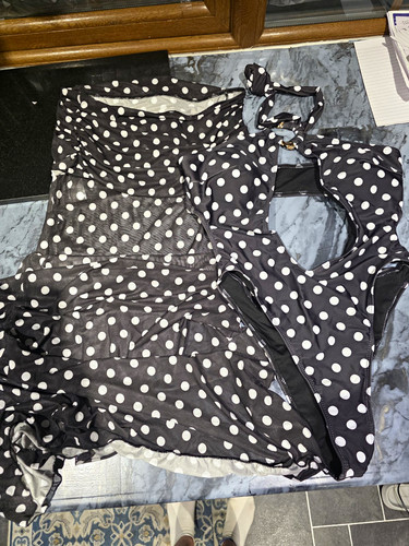 Shein womens black white polka - womens, black/white