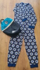Adidas / Chelsea FC Blue / Navy Football Boot /Shoe Bag + Chelsea Pyjamas Age 11