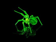 Uranium Glass Spider Figurine