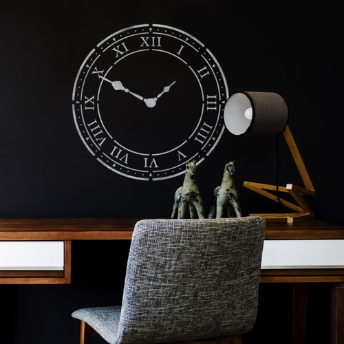 Roman numeral clock - stencil,