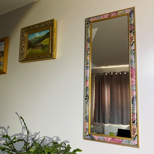 Large vintage floral wall - vintage,