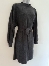 Charcoal Grey Stretchy Jumper Dress SZ 12