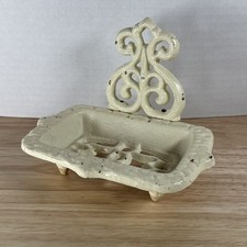 Vintage White Cast Iron Footed