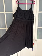 Torrid 5 Plus Size 28 30 32 Black Dress Lace Bodice Xmas Party Occasion