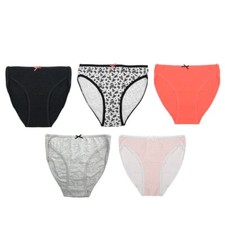  NEW 5 PACK LADIES COTTON HIGH