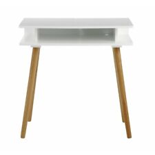 Habitat Cato White Desk Console Table with Solid Wood Legs - Brand New 