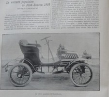 1902 POPULAR CAR OF DION