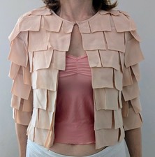 Mint Velvet layered squares silk bolero jacket - women size UK 10