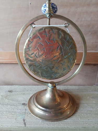 Brass table gong - table,