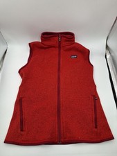 Red Patagonia Gilet Fleece sleeveless Outdoor Sweater Vest Woman's Size M