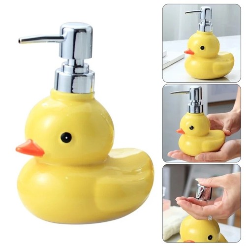 Ceramic yellow duck - yellow, soap
