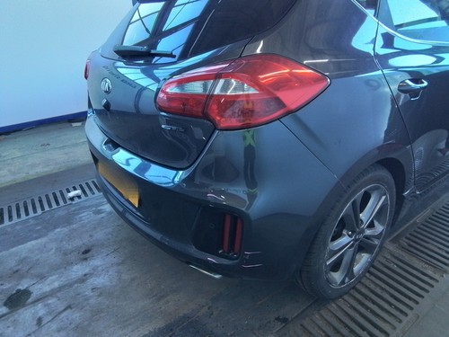 Rear bumper silver kia - rear,