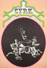 Cyrk performing horseback - cyrk, on