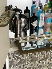 Vintage Drinks Cabinet – Hand‑Painted Green & Cream – Bar Cupboard Sideboard