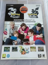 Pokemon Black & White Vintage (2011) Nintendo DS Poster (One Direction Variant)