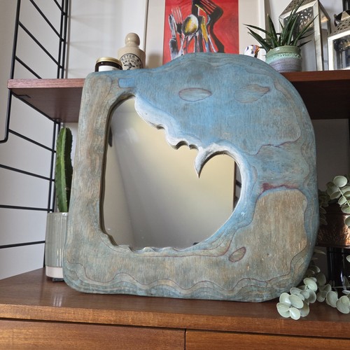 Nautical wave mirror driftwood - nautical,
