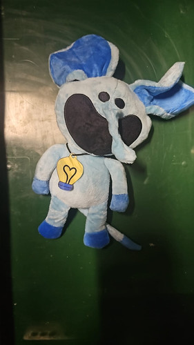Cute blue elephant plush toy - blue,