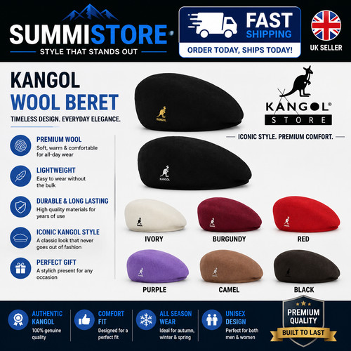 Kangol wool 504 flat cap - cap, men