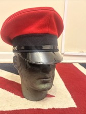 British Army Issue ROYAL MILITARY POLICE PEAK CAP/HAT Red RMP Visor 55 CM Parade