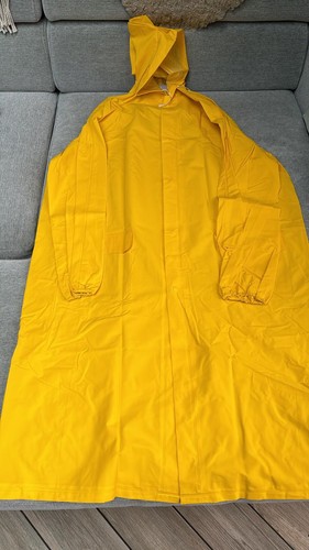 Mens yellow pvc raincoat large - mens,