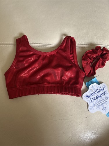 Snowflake gymnastic crop top - snowflake,