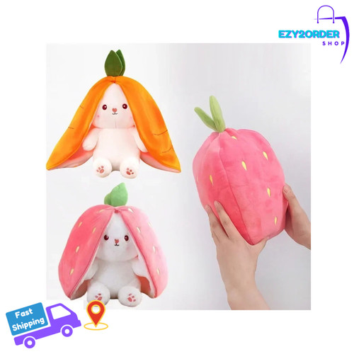 25cm bunny dolls strawberry - dolls,