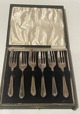 Vintage antique cake fork set