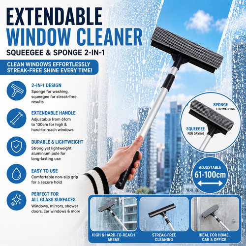 Extendable window cleaner - extendable,