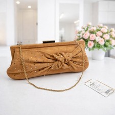 Dune London Tan Suede Clutch
