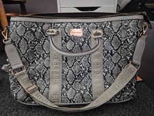 River Island Women's Faux Grey Snakeskin Bag Large New Without Tags