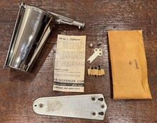 Vintage NOS American Dispenser Co. Lathurn Chrome Wall Mount Soap Dispenser