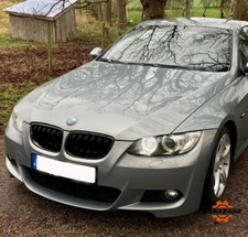 FOR BMW E92 E93 M3 3 SERIES COUPE KIDNEY TWIN GRILLE GLOSS BLACK 07-10