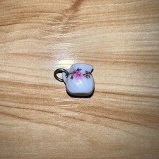 White Porcelain Bone China Floral Milk Jug Mini Charm *exc cond* rare