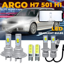 For VW Golf Mk4 Led Headlight White Xenon H7 H1 6000k Side Light Bulbs 1997-03