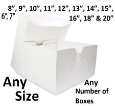 White Cake Boxes for Wedding Birthday Cakes 8,9,10,11,12,13,14,15,16,18,20" Box