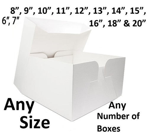 White cake boxes for wedding - white,