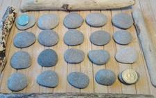 20 small flat beach pebbles