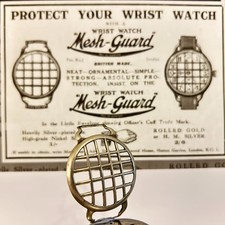WWI Original Shrapnel Mesh Guard, 1914-1915 with serial no for Lug Trench Watch