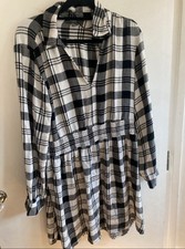 Primark black and white dress/tunic top size 14