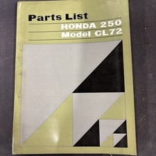 Rare dealer only honda cl72 parts list book  org