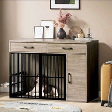 Large Wooden Dog Crate With