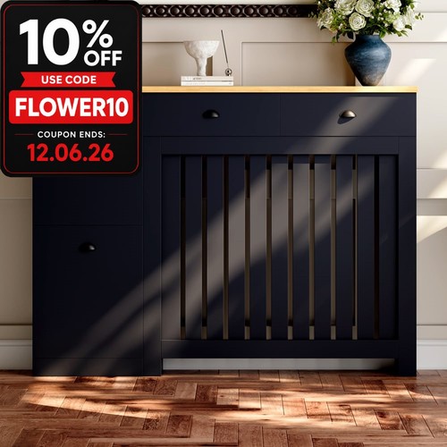 Radiator cover black modern - cover,