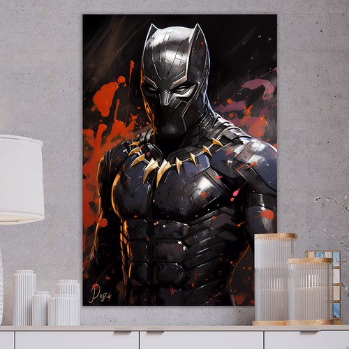 Black panther canvas picture - panther,