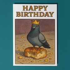 Pigeon King of Crumbs - Happy