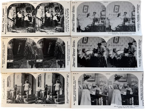 Vintage comic stereoview - comic,