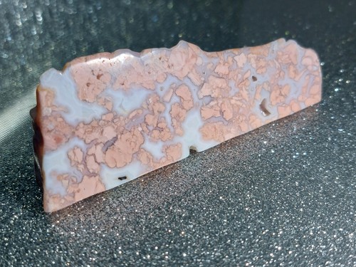 Pink agate druzy slab slice - druzy, slab/slice